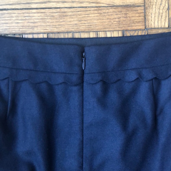 J.Crew Navy Wool Scallop Trim Mini Skirt - Picture 7 of 9